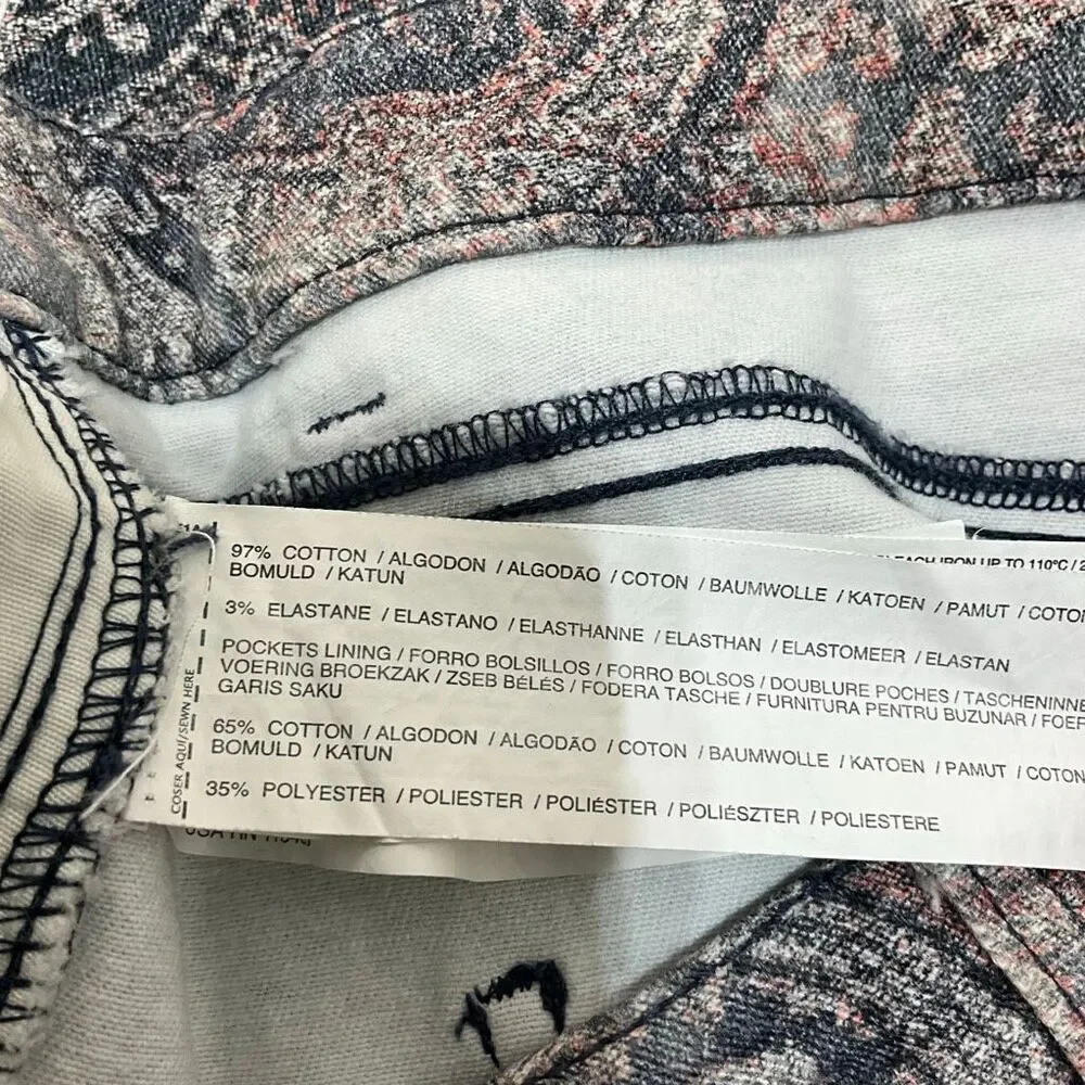 MANGO MNG Paisley Print Skinny Jeans